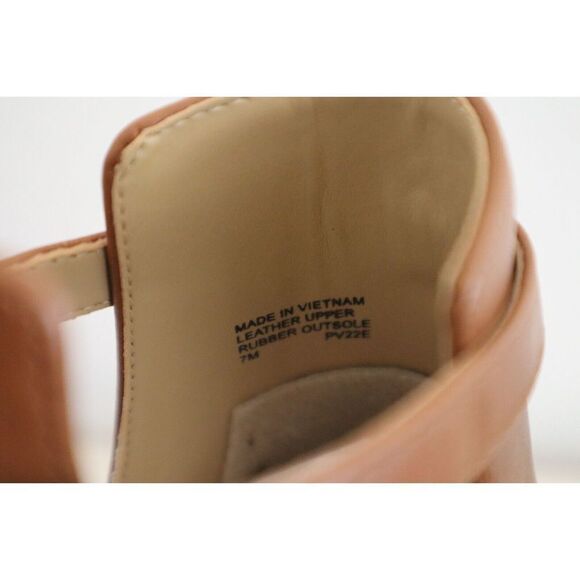 Michael Kors Women's Sz 7M Brown Lawson Open Toe Leather Stiletto Booties - Picture 7 of 12